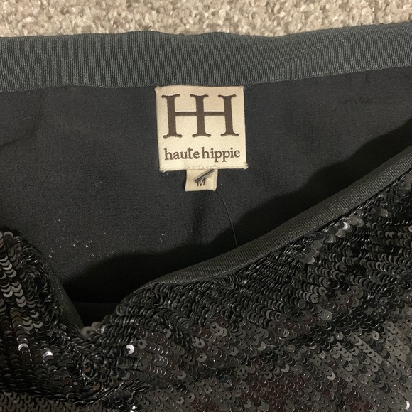 Haute Hippie black sequin mini skirt - Picture 3 of 3